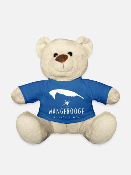 Wangerooge Herzschlag Nordsee Geschenk - Teddy - Königsblau