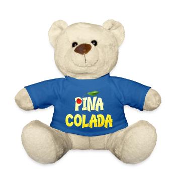 Pina Colada Ananas Kokos Rum mit Kirsche - Teddy - Königsblau - Vorne