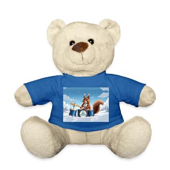Eichhörnchen spielt Schlagzeug - Teddy - Königsblau - Vorne