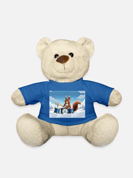 Eichhörnchen spielt Schlagzeug - Teddy - Königsblau