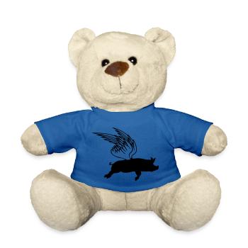 When Flying Wings Flying Pigs Can Fly - Teddy Bear - royal blue - Front