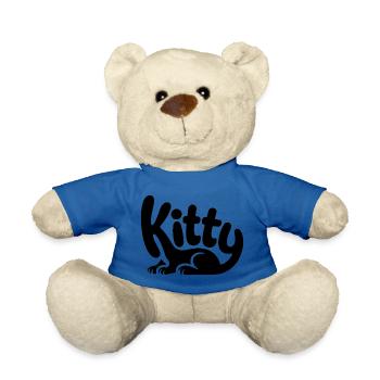 Kitty - Cute Pet Cat Design - Teddy Bear - royal blue - Front