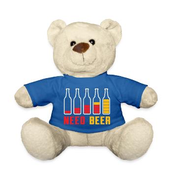 Minimalist Bierflaschen mit Farbverlauf - Teddy - Königsblau - Vorne