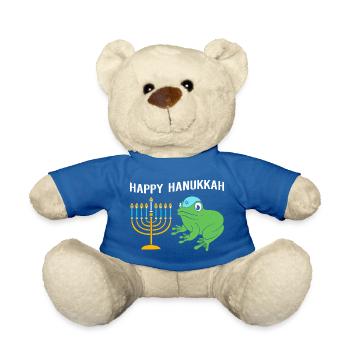 Hanoukka Hanoukka Hanoukka Grenouille - Nounours - bleu roi - Devant
