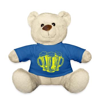 Bier Biergläser Anstoßen - Teddy - Königsblau - Vorne
