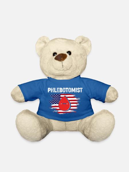Pflege Pfleger Pflegerin Blutentnahme Phlebotomist - Teddy - Königsblau