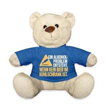 Bier Spruch Alkohol Problem Männerabend JGA Herren - Teddy - Königsblau - Vorne