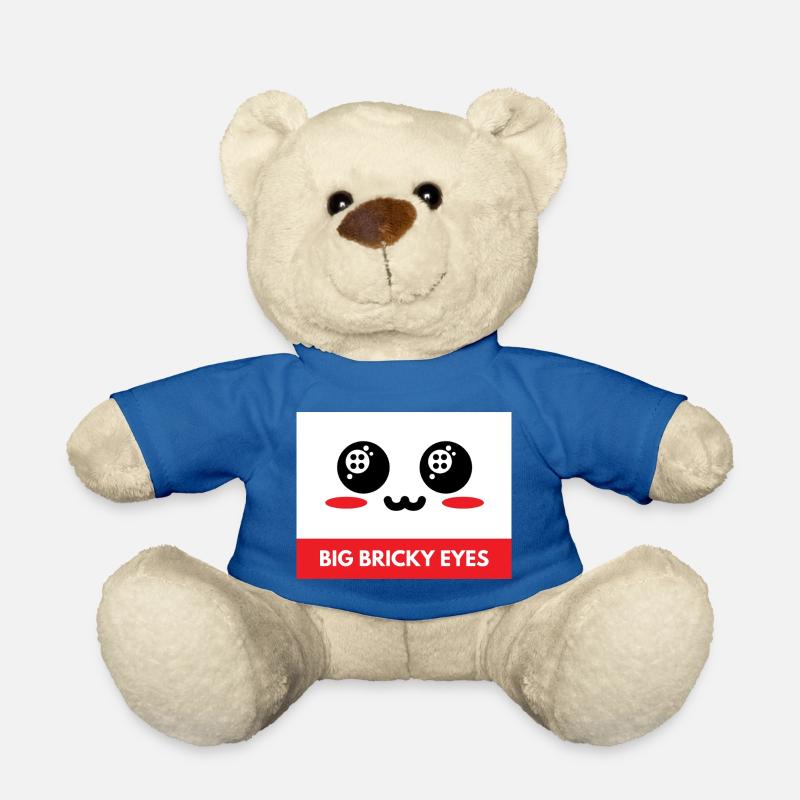 Large clamping blocks eyes - Teddy Bear - royal blue