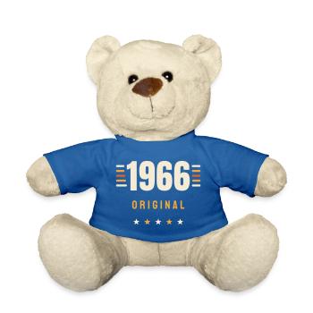 1966 Original Vintage Retro 60th Birthday Gift - Teddy Bear - royal blue - Front