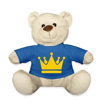Crown Birthday Gift - Teddy Bear - royal blue - Front