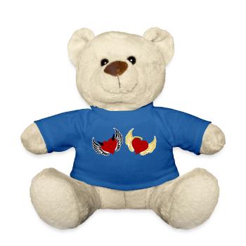 Bon coeur, coeur maléfique - Nounours - bleu roi - Devant