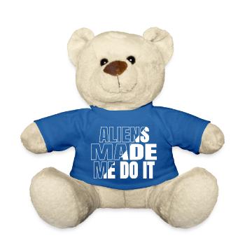 animal awesome happy alien spacecraft 2019 mèmes - Nounours - bleu roi - Devant