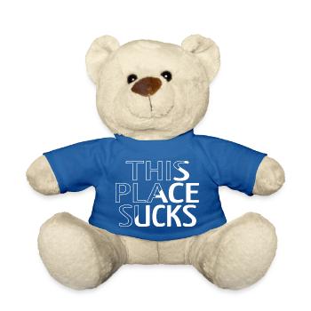 gift idea birthday alien lover aliens alien ufo - Teddy Bear - royal blue - Front