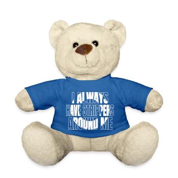Présenter une idée cadeau de blague sur fil électrique électronique - Nounours - bleu roi - Devant