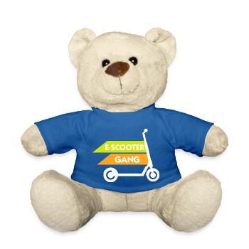 E-Scooter Scooter - Teddy Bear - royal blue - Front