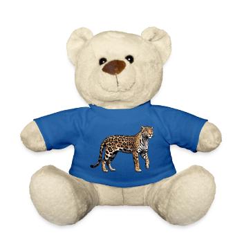 Leopard - Animal Sticker - Teddy Bear - royal blue - Front