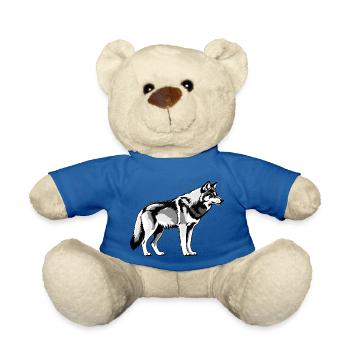 Wolf - Cute Dog Design - Teddy - Königsblau - Vorne