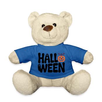 Halloween - Cool Spooky Logo - Teddy Bear - royal blue - Front
