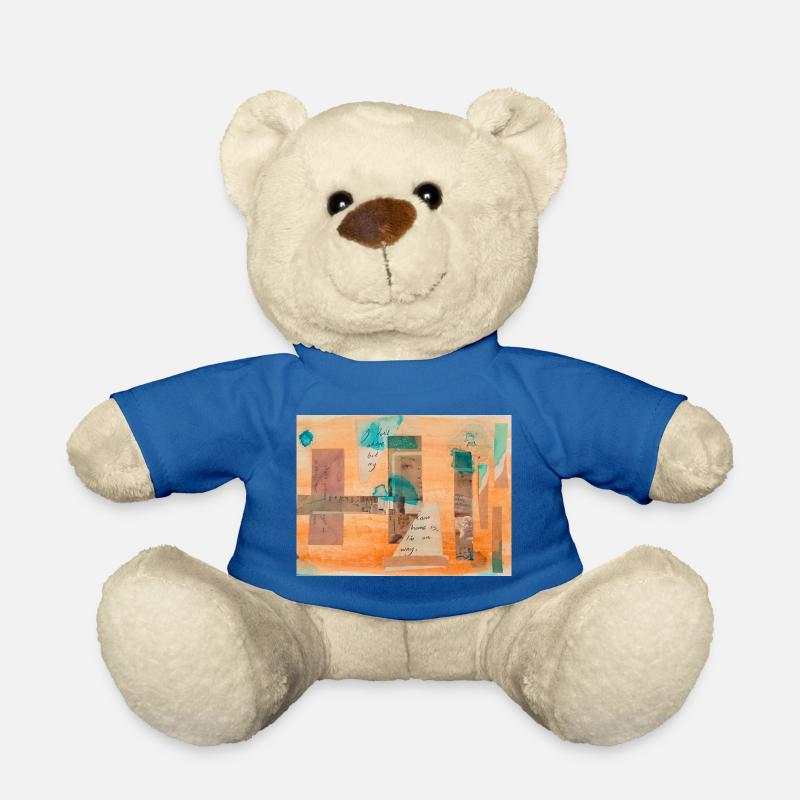 collage - Teddy Bear - royal blue