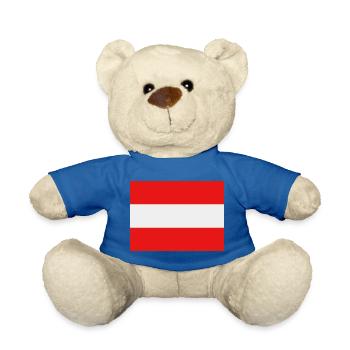 Austria flag - Teddy Bear - royal blue - Front