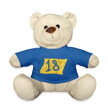 Design de célébration Golden 18 - Nounours - bleu roi - Devant