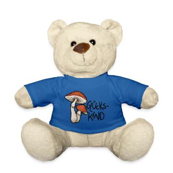 Fliegenpilze Illustration Glückskind - Teddy - Königsblau - Vorne