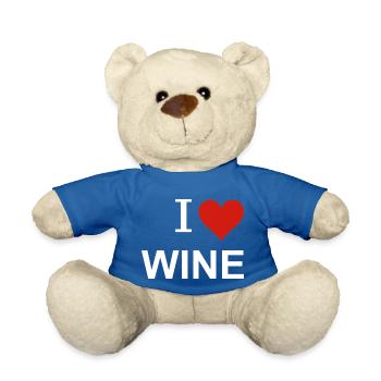 Beer Wine Whiskey Schnapps Alcohol - Teddy Bear - royal blue - Front