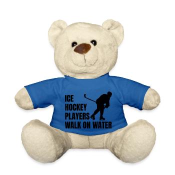 Ice hockey players Ice hockey fan ice hockey team - Teddy Bear - royal blue - Front