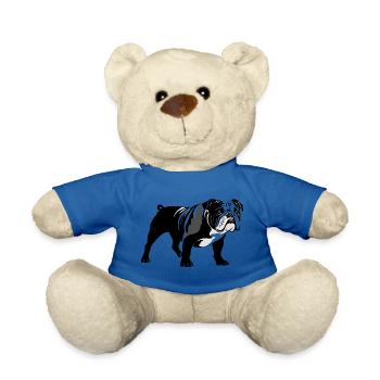 Bouledogue - Autocollant pour animaux de compagnie - Nounours - bleu roi - Devant