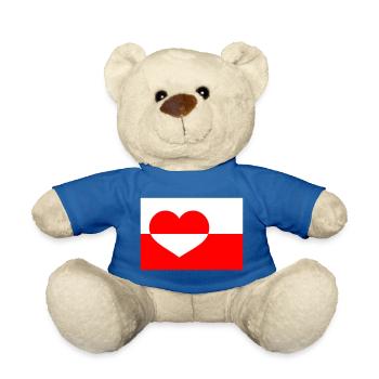 Greenland Heart Flag - Teddy Bear - royal blue - Front