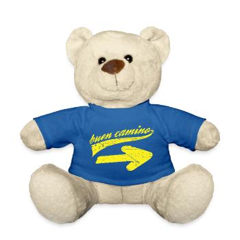 Camino de Santiago buen camino vintage yellow arrow - Teddy Bear - royal blue - Front