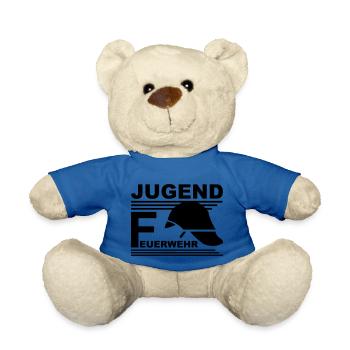 Youth Fire Helmet - Teddy Bear - royal blue - Front