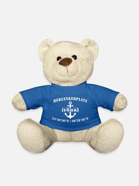 Herzankerplatz- Föhr - Teddy - Königsblau