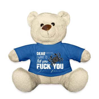 Krebs besiegt Geschenk Kämpfer Krankheit Leukämie - Teddy - Königsblau - Vorne