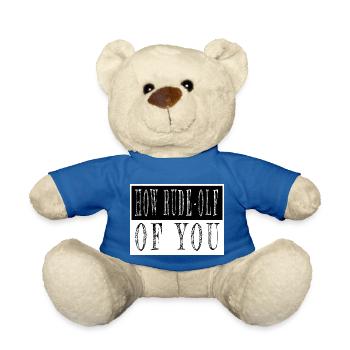 Dino Humor Happy Awesome Gift Baby Computer - Teddy Bear - royal blue - Front