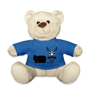 Biking Running Marathon Triathlon Bike - Teddy Bear - royal blue - Front