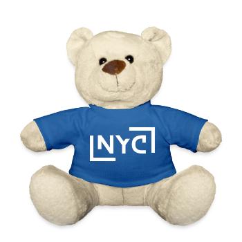 Future City Design – 3-digit - NYC white - Teddy Bear - royal blue - Front