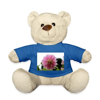 Dahlia Pink Pink Blossom ,Flower - Teddy Bear - royal blue - Front