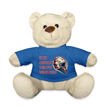 Essen, Eishockey, Schlafen, Wiederholen - Teddy - Königsblau - Vorne