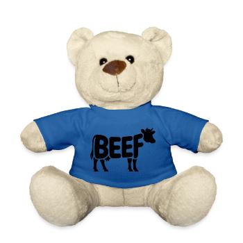 BEEF - Cool Meat Logo - Teddy Bear - royal blue - Front