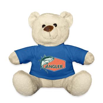 Angler Fish USA Design Orange - Teddy - Königsblau - Vorne