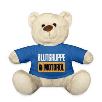 Groupe sanguin : conception du tournevis à huile moteur - Nounours - bleu roi - Devant