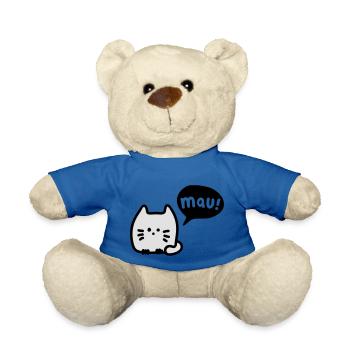 Cat mauzt 3 - Teddy Bear - royal blue - Front