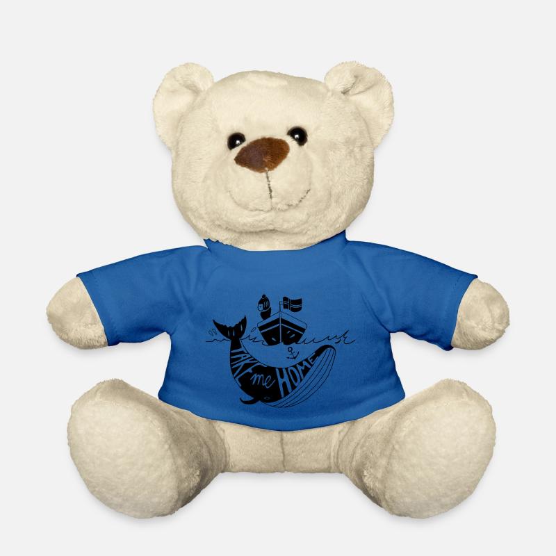 Frau im Boot Meer Norwegische Flagge Geschenk - Teddy - Königsblau