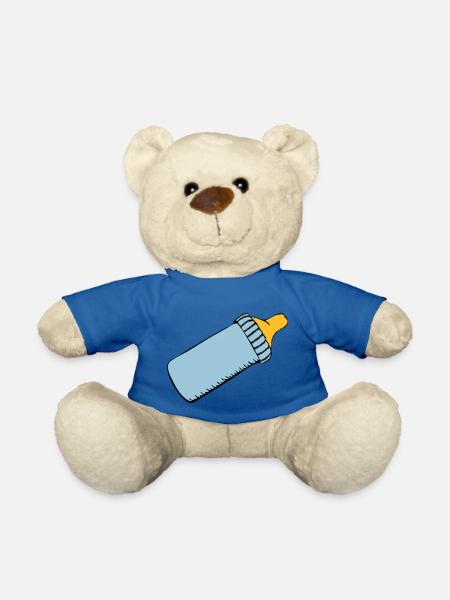 baby bottle - Teddy Bear - royal blue