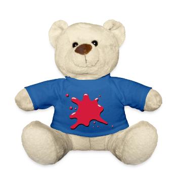 Blob blot blood - Teddy Bear - royal blue - Front