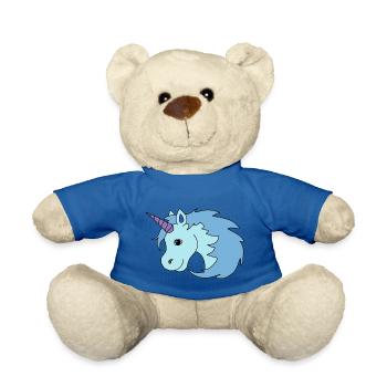 Child unicorn - Teddy Bear - royal blue - Front