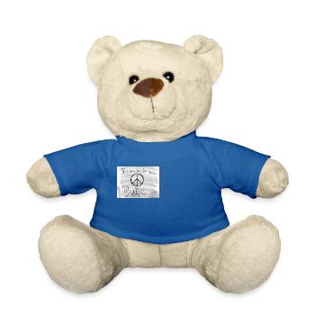 Its Never to Late for peace - Teddy - Königsblau - Vorne
