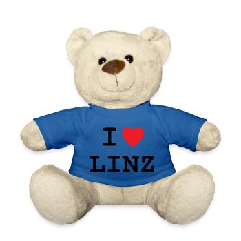I Love Linz - Linz T-Shirt - Teddy Bear - royal blue - Front