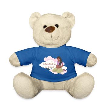 Geschenk für Schwangere 💗 Schmetterlinge im Bauch - Teddy - Königsblau - Vorne
